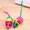 5Pcs Cat Toys Plush False Mouse Colorful Squeaker Sound Toy For Cats Kitten Bite Funny Playing