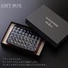 Coin Case Coin Purse Mesh Leather Box Type United HOMME Collaboration Item x [Diablo] Men's [UHD-1150] (Black Blue)