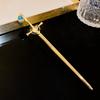New Antique Metal Sword Hairpin Women's Fashion Chinese Simple and Creative Pan Hairpin Jewelry Temperament Headwear Accessories