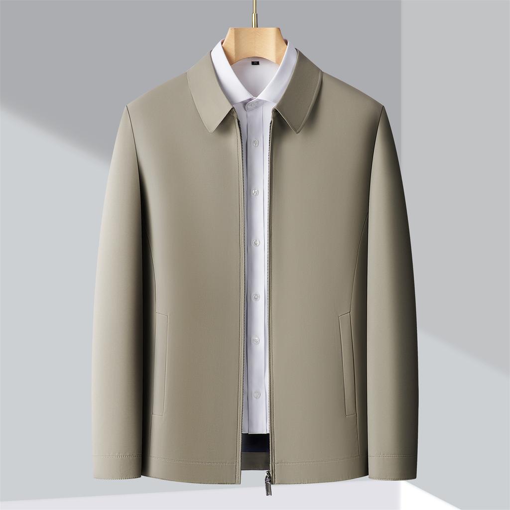 Men's Lapel Jacket Spring and Autumn Middle-aged and Elderly Business Dress Dad High-end Casual Jacket