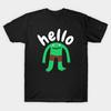 Men Black Print T-shirt I’M Mr. Frog No-Cut Transfer Paper Print Cotton Tshirt