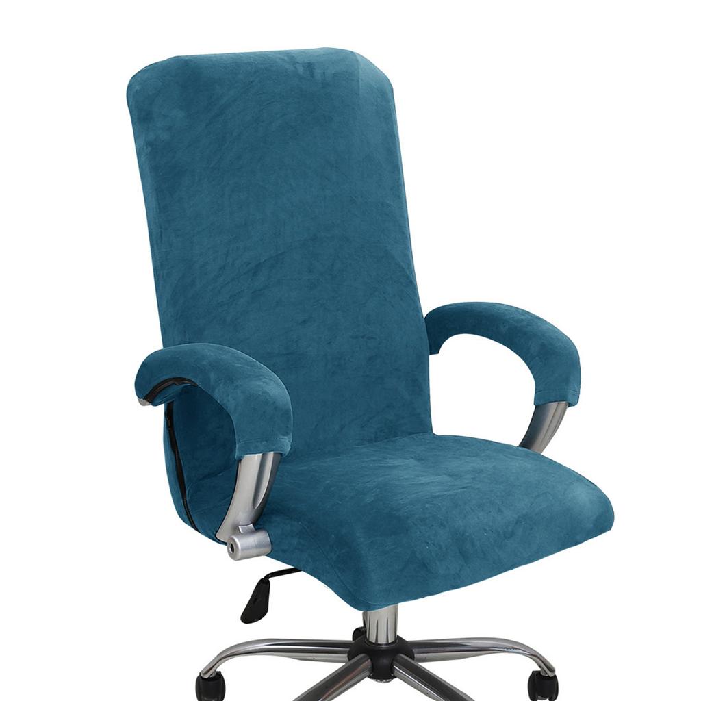 Durable Silver Fox Plush Elastic Chair Covers Dust Resistant Polyester Fabric For Home Office Seats