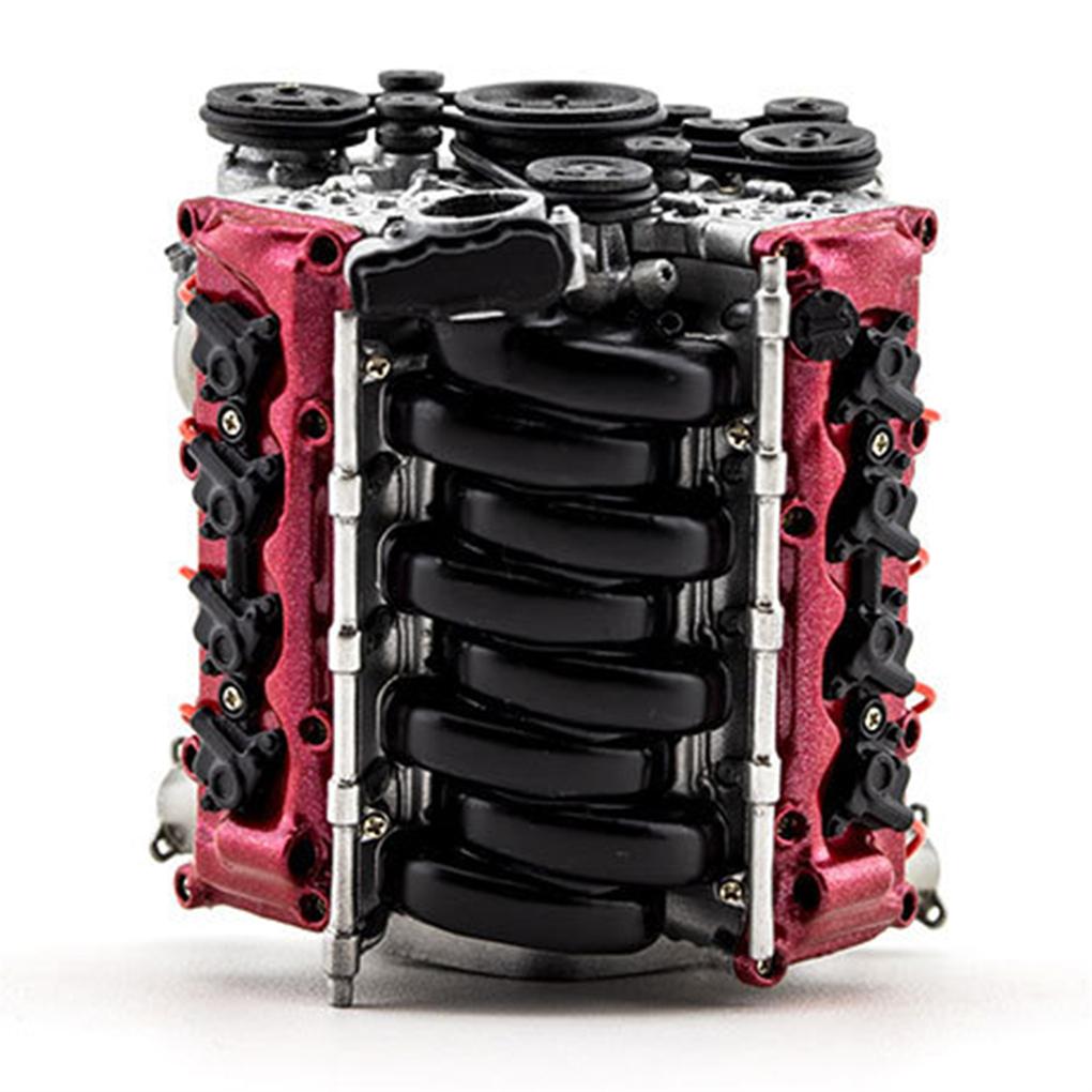 V8 Engine RC Car Model Kit With Belt Wheel Winding Structure Engine Internal Combustion Water Pump