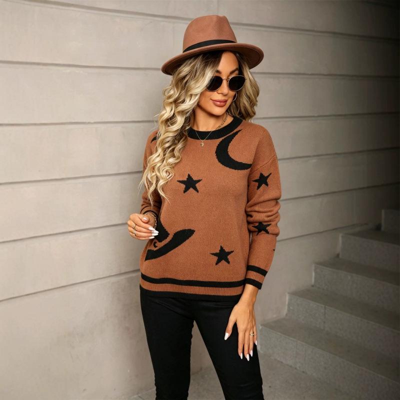 2026 Women's Plus Size Halloween Knit Pullover Sweater - European & American Style