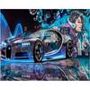 3d Wallpaper Street Graffiti Mural Sports Car Decoration Tv 3d Living Room Background Wall Paper