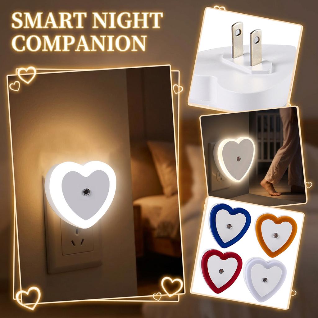 LED Smart Light-Controlled Energy-Saving Night Light (US Standard Heart Shape)