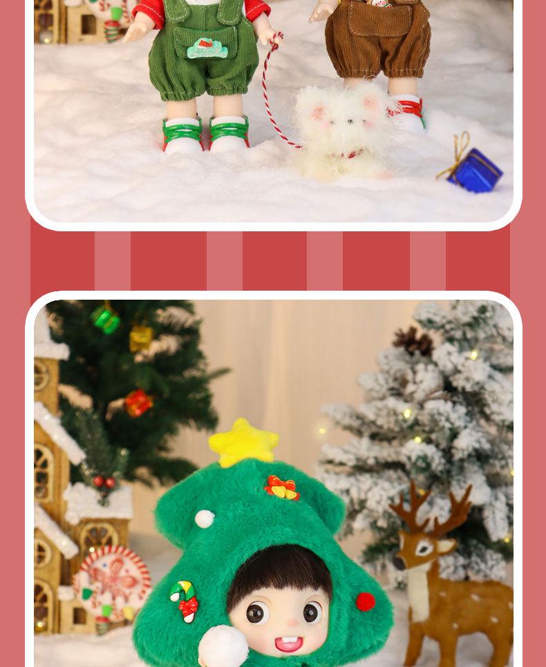 Trendy 9-inch BJD Christmas Tree Snowman Doll with Changeable Clothes - Hot-selling Holiday Gift