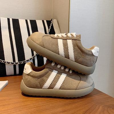 Chaussures d'entraînement allemandes à plateforme rétro aux couleurs moches mais mignonnes pour femmes 2025 nouvelles confortables et légères à bout rond à lacets chaussures de sport décontractées
