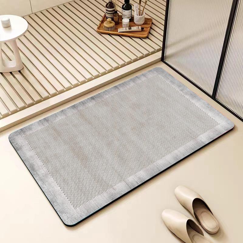 Diatom mud floor mat wabi wind bathroom non-slip mat toilet door absorbent mat