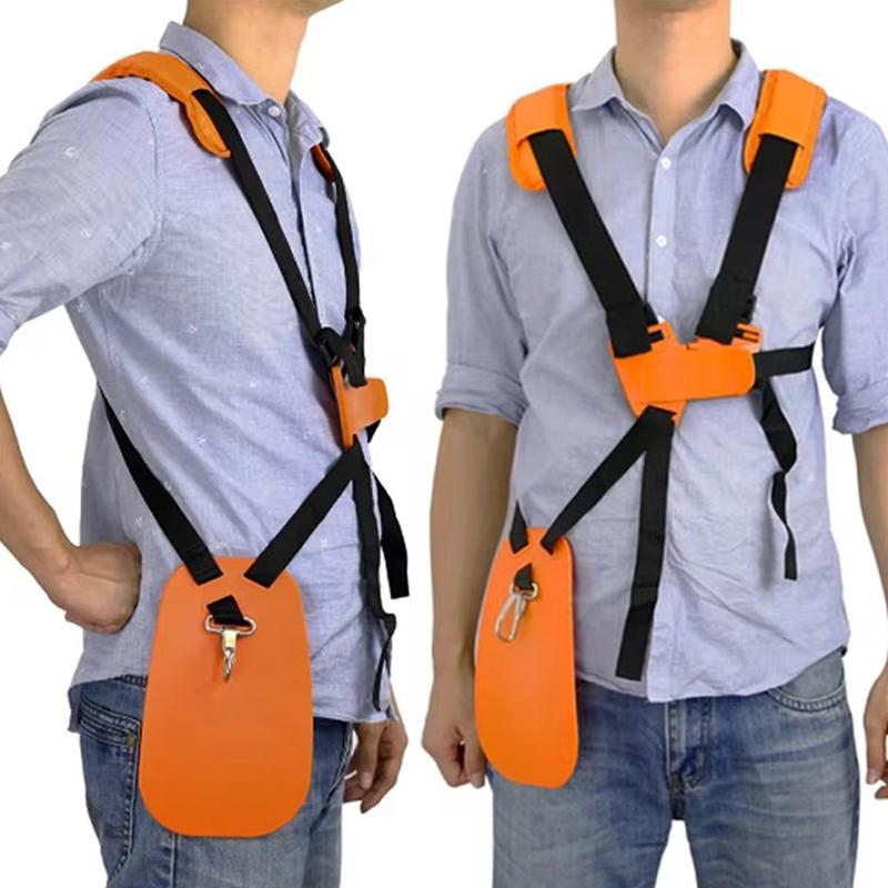 Brush Cutter Strap Trimmer Shoulder Strap Lawn Mower Harness Strap Labor Saving W Shape Double Shoulder Nylon Harness Strap