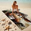 1Pc Monkey Coffee Cup Beach Towel, Quick Dry, Multi-Use for Beach Pool Gym Yoga Home Travel, Christmas, Halloween, Xmas Gift Em92850