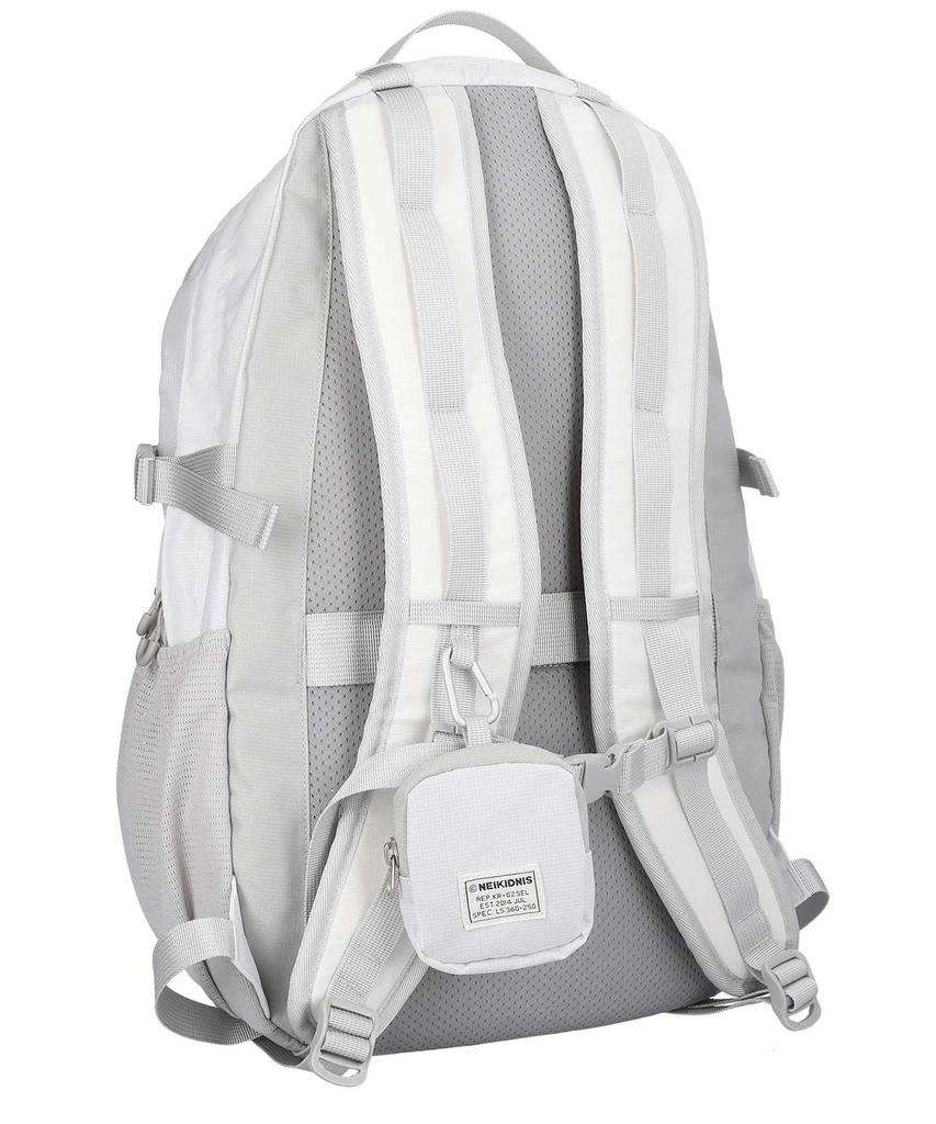 Neikidnis Carabiner Mesh Backpack Ripstop White