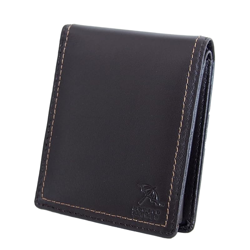 

[Arnold Palmer] sheepskin leather double stitch series bifold wallet Many card pockets Made of soft and comfortable sheepskin (BROWN)
