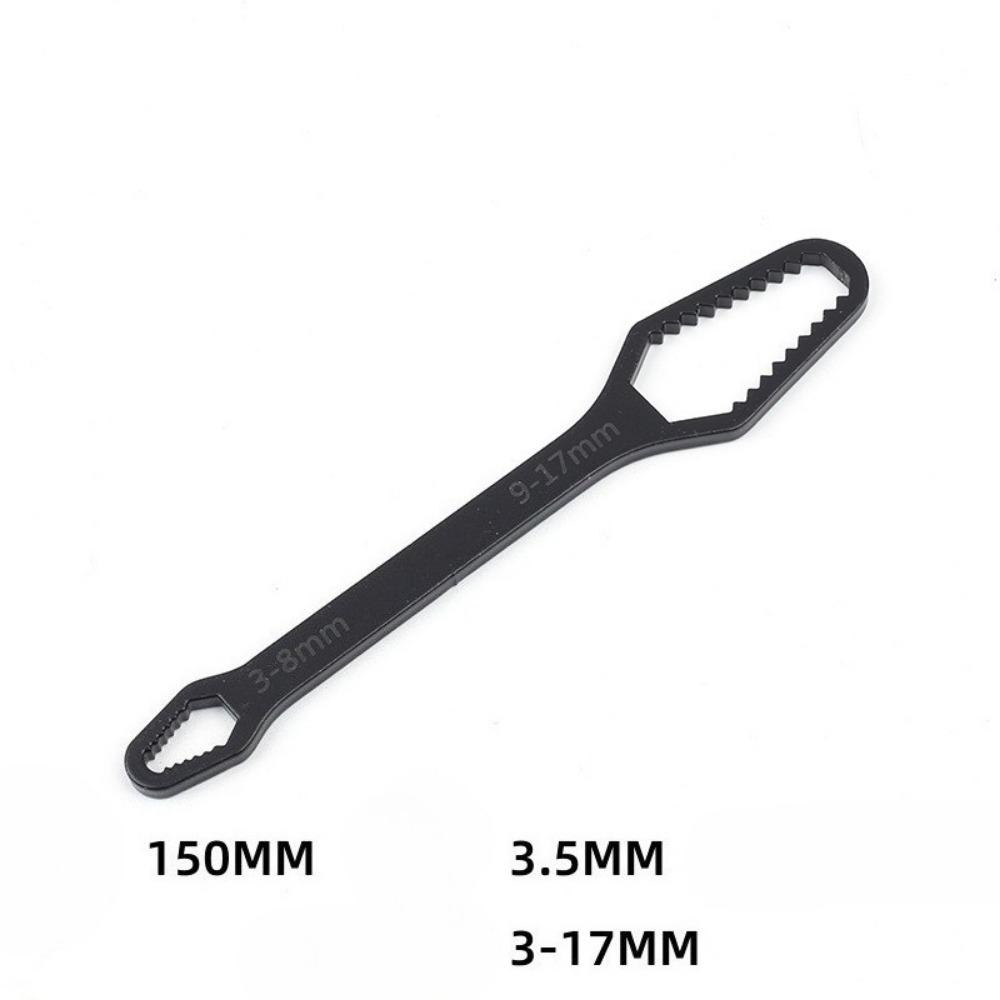 

1pc Universal Double Ended Wrench 3-17mm Self-Tightening Adjustable Ratchet Spanner Nuts Screws Repair Hand Tool