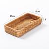 Handmade Rattan Square Storage Basket and Tray