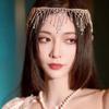 Rhinestone Tassel Headpiece - Exotic Influencer Style Forehead Chain Hanfu Hair Accessory
