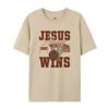 Jesus Always Wins Basketball Graphic TShirt Cool Funny Faith Unisex Shirt Retro Loose Christian Inspirational T Shirt Religious