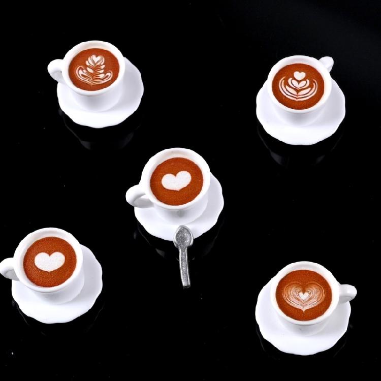 Set of 10 Dollhouses Miniature Coffee Cups Spoon Realistic 1/12 Scale Perfect for Kitchens and Dining Rooms