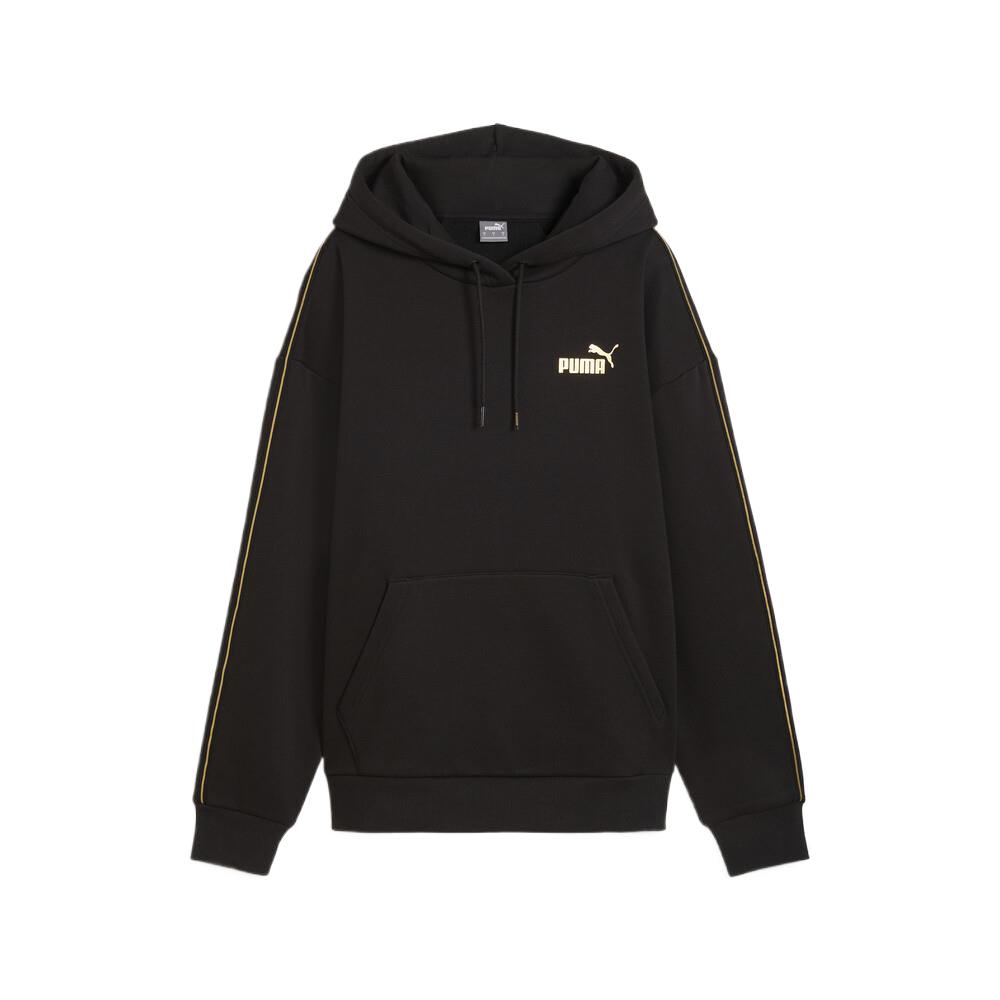 Puma Essentials Tape Minimal Gold Series Fashion Versatile Soft Skin-Friendly Fleece Sweatshirt Women Sweatshirt Black 685293-01