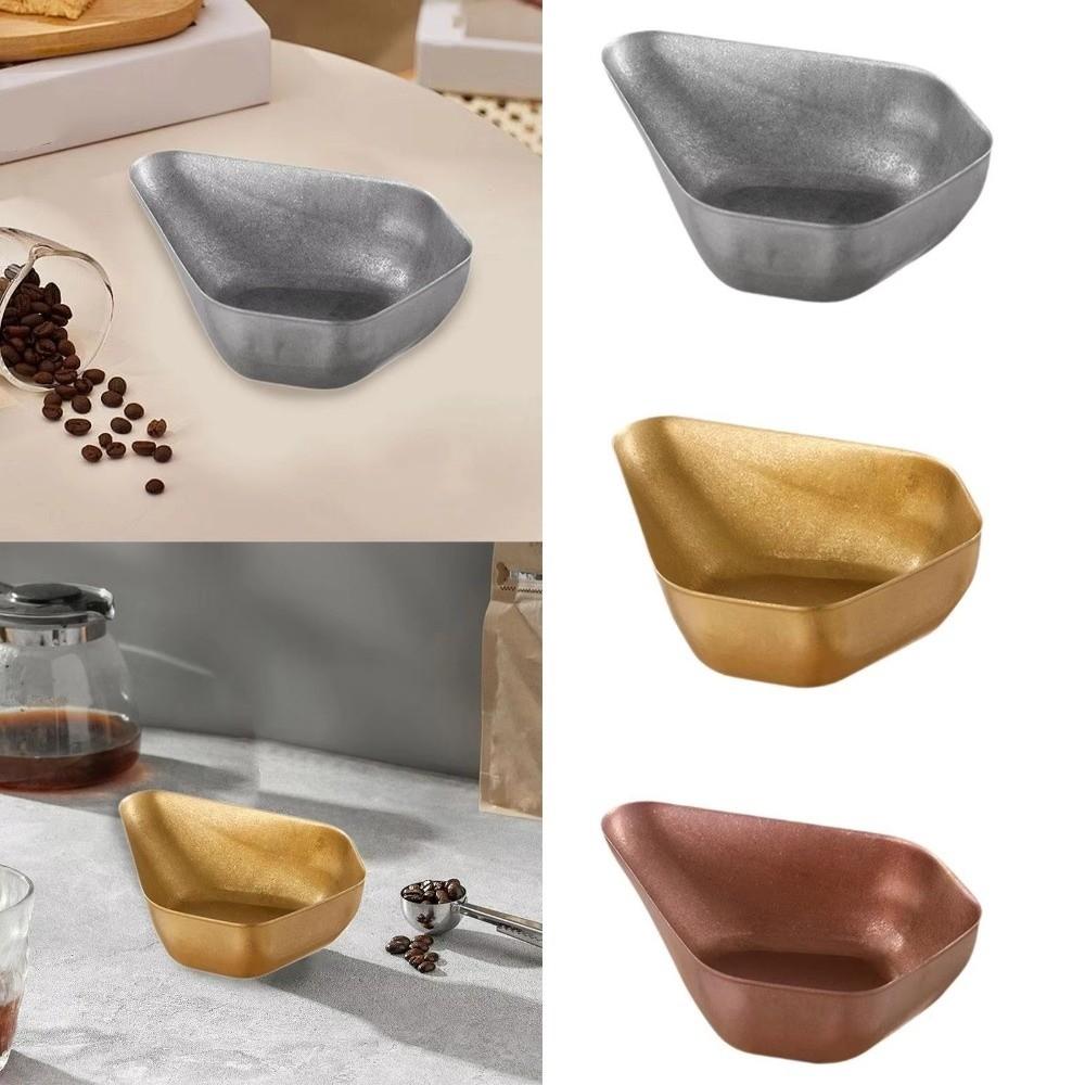 Wear-resistant Bean Weighing Tray Stainless Steel Measuring Tray Coffee Bean Container  Office
