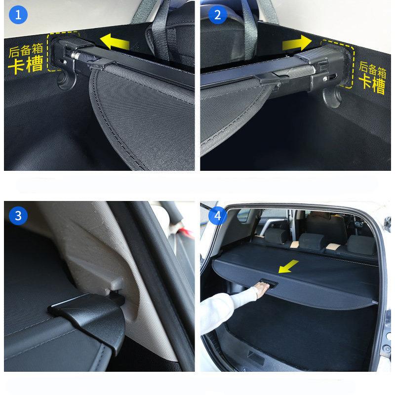 Car Rear Boot Shield Cover Fit for Toyota 4Runner 2010-2022 Trunk Cargo Luggage Shade Security