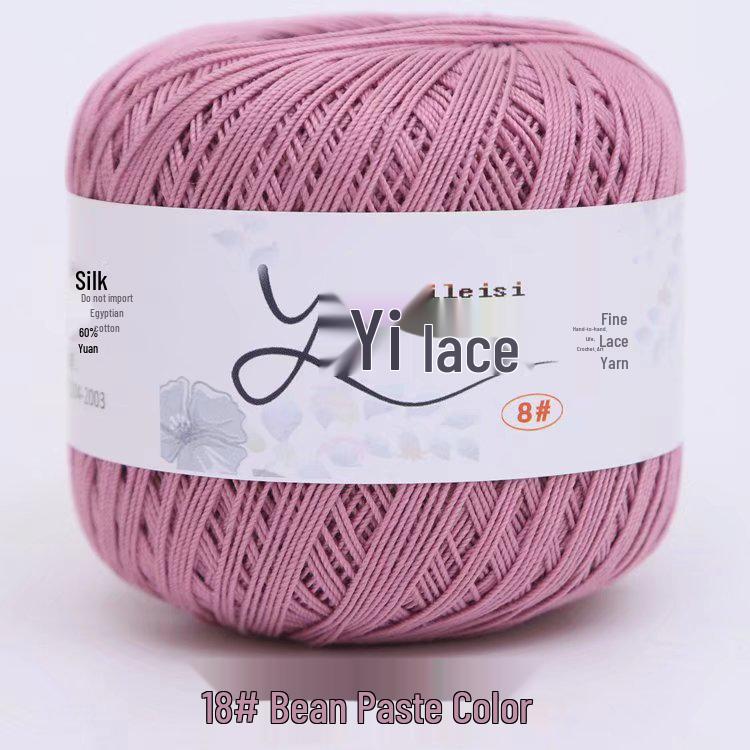 8# 100% Cotton Lace Yarn - 50g Ball, 400m, Strong Twist Crochet Thread for Hand-knitting, Flowers, Hats, and Cardigans - Free Shipping.