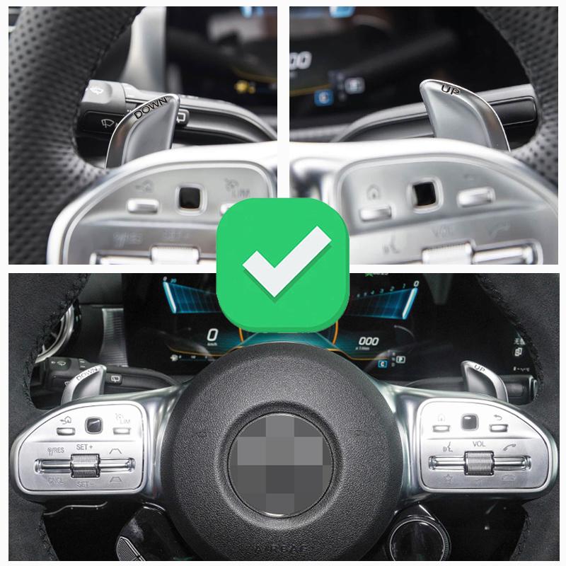 For Mercedes-Benz AMG A35 A45 C63 E63 S63 G63 C43 CLA GLA GLC GLS GLE 2016- Car Steering Wheel Shift Paddle Shifter Extend