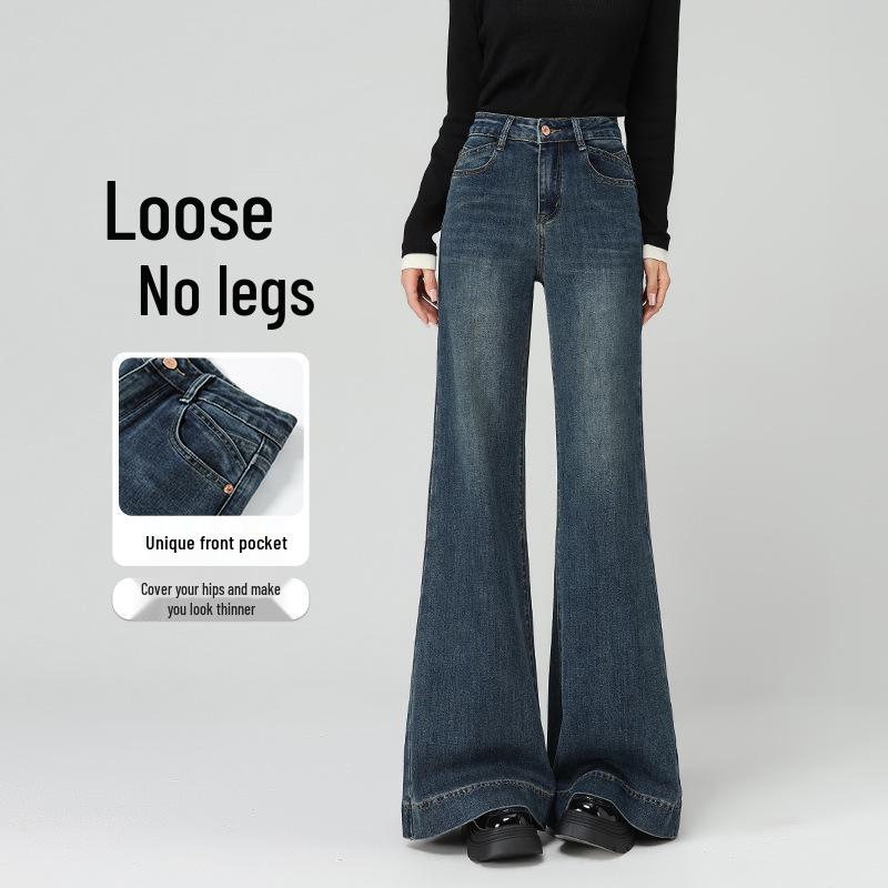 Women s High-Waisted Black Petite Micro-Flare Jeans - Autumn 2025 M (106-115 jin)