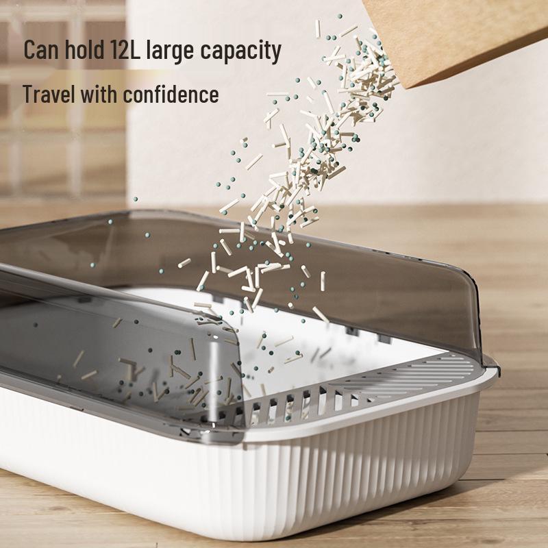 Extra Large Anti-Splash Cat Litter Box with Free Scoop