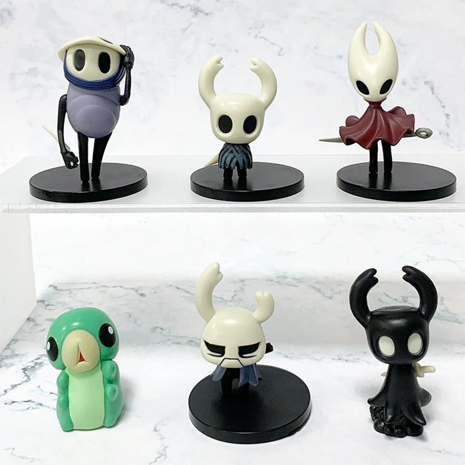 6pcs/Set Hollow Knight Figure Toys Silk Song The Knight Hornet Zote Grub Figurine Collection Figure Model Doll