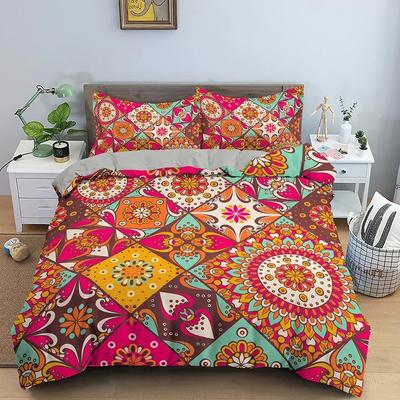 2/3 Stück Ethnisch Mandala Böhmisch Bequem Bettbezug Steppdecke Kissenbezug Bettwäscheset Kinder Schlafzimmer Dekoration Heimtextil