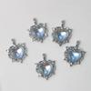 Love Heart Shape Crystal Pendant Loose Beads for DIY Jewelry Making Supplies