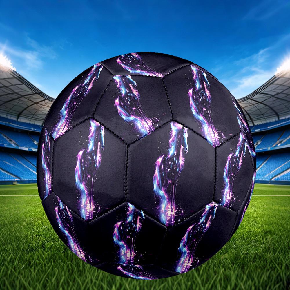 1pc Galactic Unicorn Reflection Size 5 Soccer Ball Training Football Indoor &Outdoor Sports Ball Lightweight Durable c6552