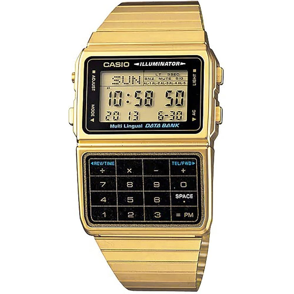 [Casio] DATA BANK DBC-611G-1 Men s Gold x Black Overseas Model [Parallel Import].