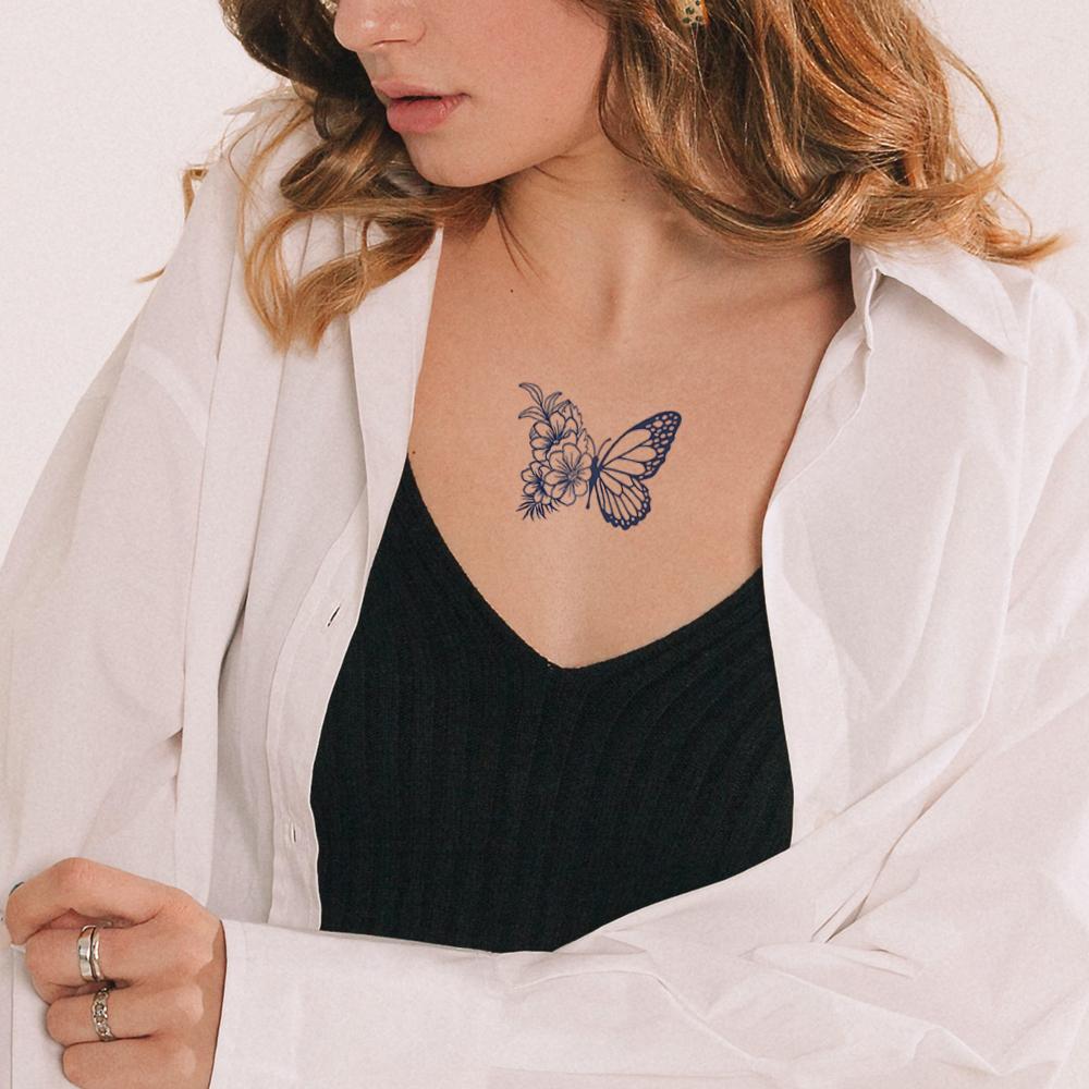 5/4/2 listy Vodotěsné Tetování Herbal Temp Small Semipermanent Butterfly Odolné tetovací samolepky