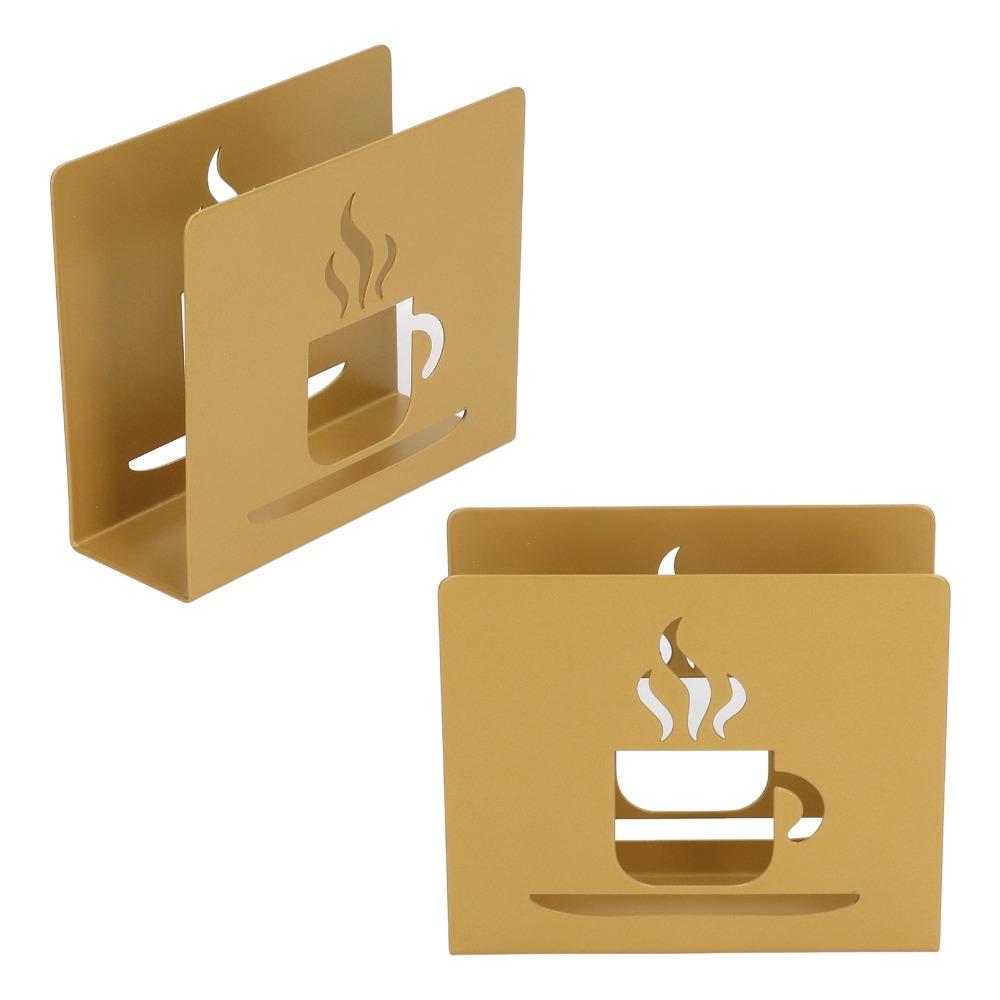 2PCS Freestanding Design Napkin Holder Stainless Steel Table Napkin Holder Restaurant Use