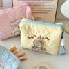 Cartoon Puppy Embroidered Cosmetic Bag INS Portable Makeup Bag Creative Bear Storage Bag  Outdoor