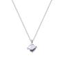 ins circle zircon necklace female design sense simple silver collarbone chain cold wind accessories