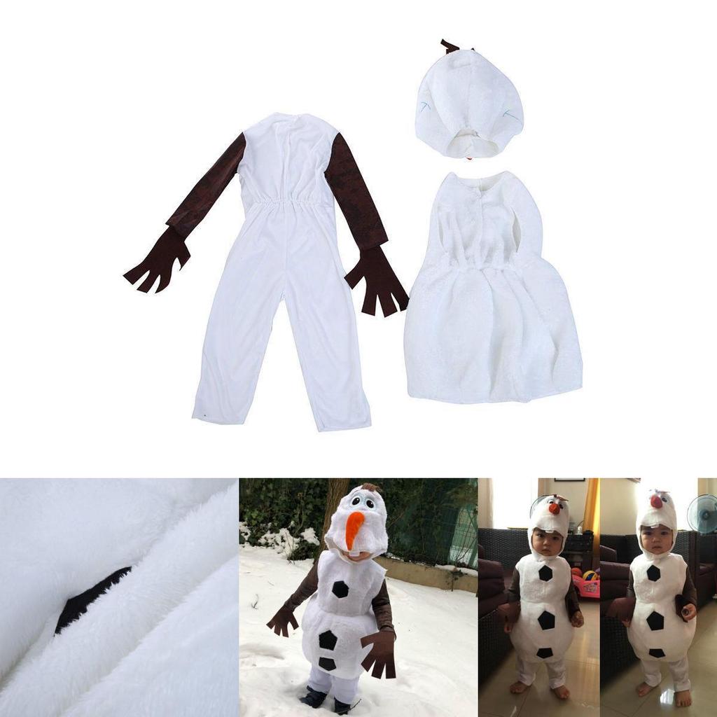 Enchanting Frozen Snowman Olaf Cosplay Costume For Kids Halloween Fancy Dress Up