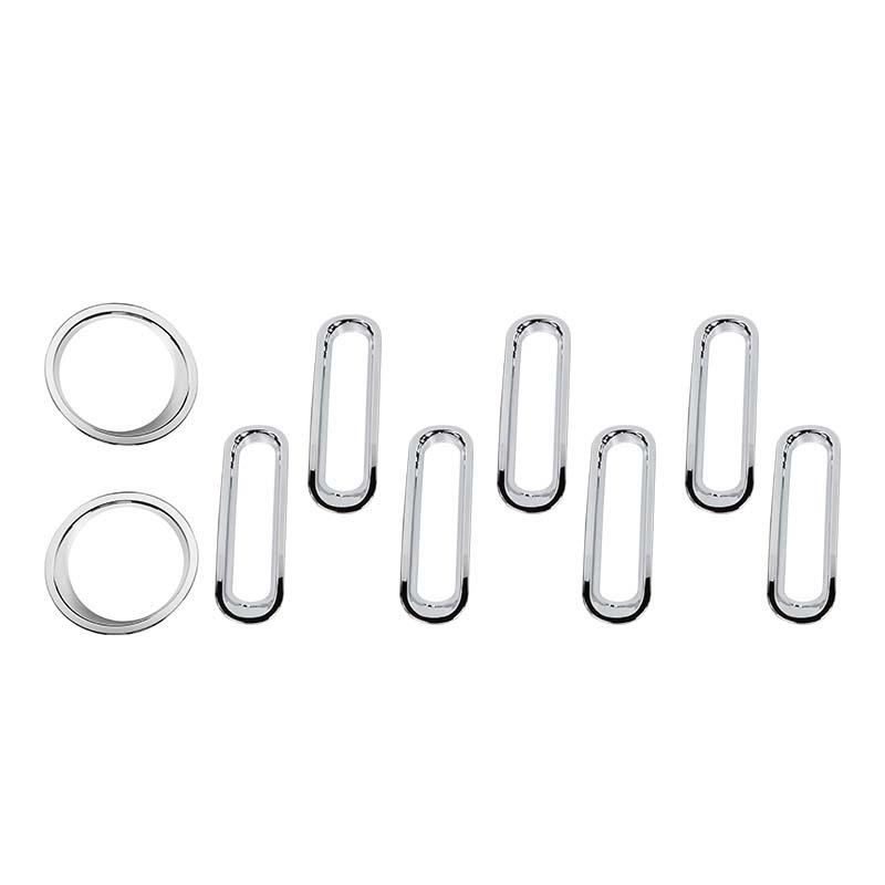 ABS Car Headlight Decorative Cover Grille Decoratiion Stickers For Jeep Wragnler JK 2007-2017 Car Exterior Accessories