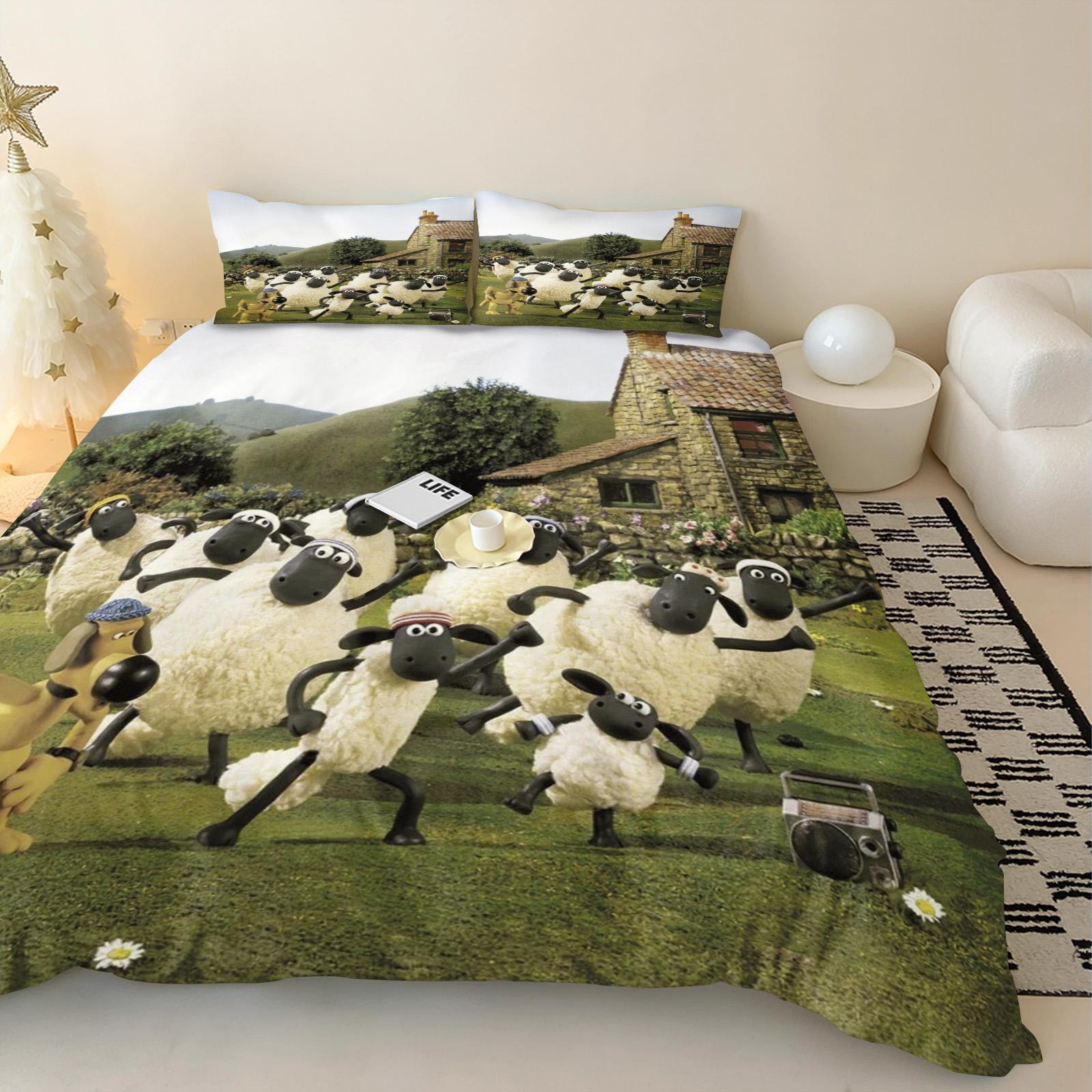

Пододеяльник Овечка Спальный Набор 3 Предмета Детский Печатный Домашний Совместный Бренд Матрас Постельное Белье Набор 90X200cm