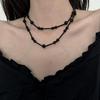 Minimalist Beaded Layered Long Necklace for Women - Trendy High-End Clavicle Chain Choker