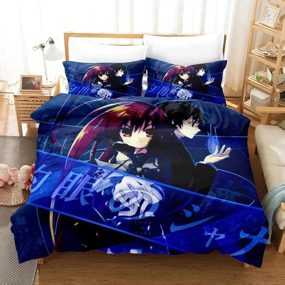 

Comforter Kawaii Girl Cartoon Shakugan No Shana Bedding Set Printed With Bed Soft Queen King Size Bedclothes Home Comforter (quilt)-EU Single(135*200cm)3pcs