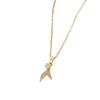 New Mermaid Fish Tail Pendant Necklace Women Full Zircon Light Luxury Niche Premium Versatile Collarbone Chain Jewelry Gift