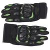 Pair Riding Gloves Outdoor Touch Screen Motorcycle Racing for Men Woman Black and Green M
