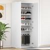 Shoe Cabinet with Shelf White 80 X 39 X 178 Cm Engineered Wood