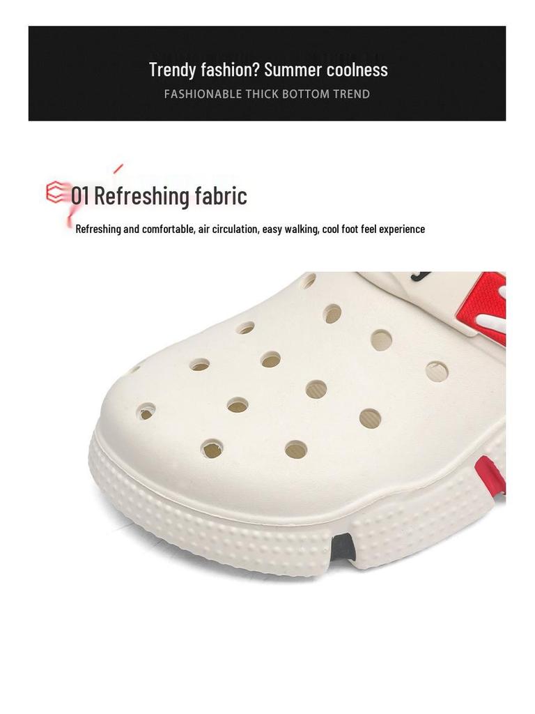 Men's Oversized Hollow Garden Shoes - Soft Sole Casual Sandals & Slippers for Outdoor Beach Fashion