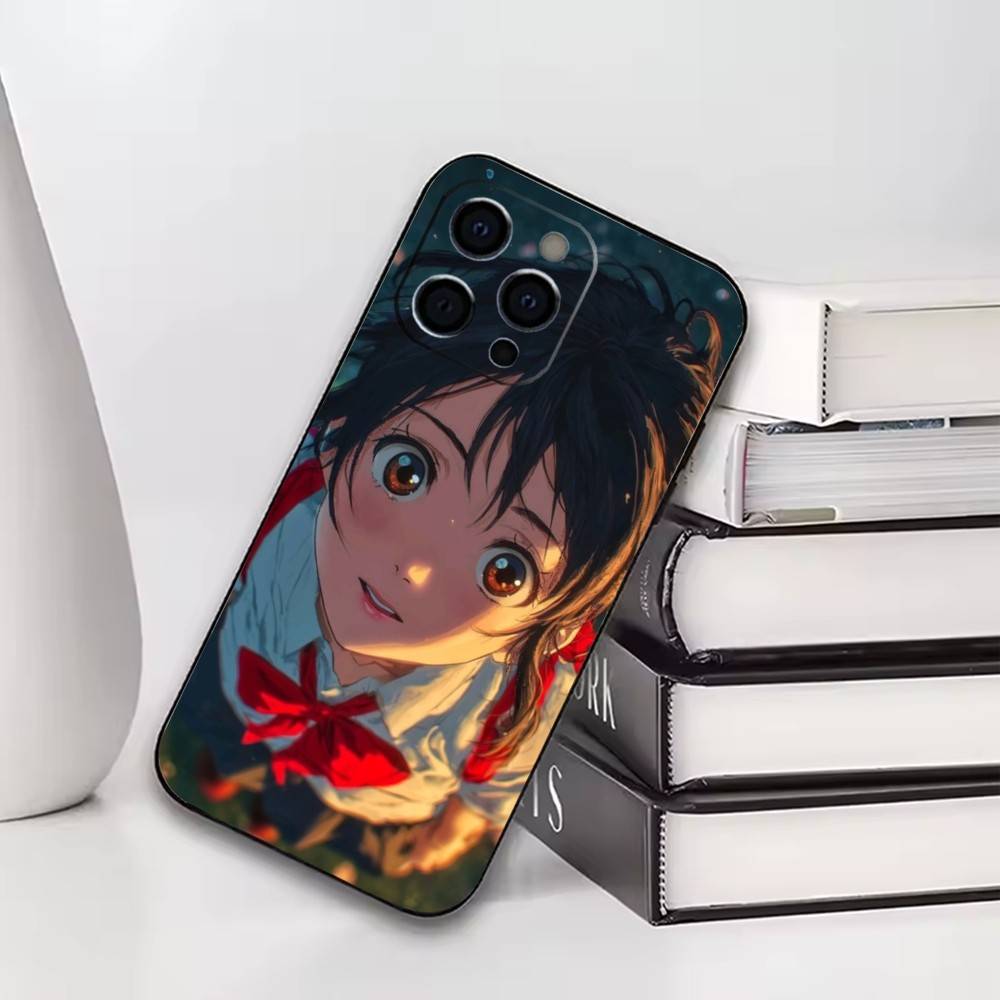 Mitsuha Miyamizu Phone Case For iPhone17,16,15,14,13,12,11 Plus,Pro Others Soft Black Cover