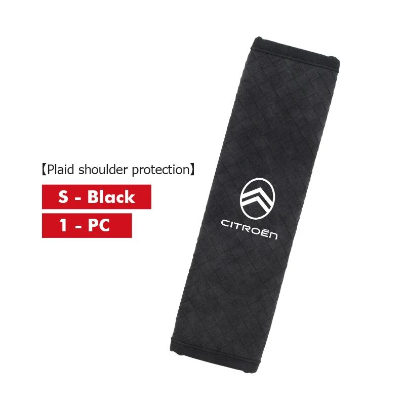 

Leather Car Seat Safety Belt Cover Shoulder Guard Protector Pad For Citroen C4 C3 C5 C1 C2 C6 VTS C4L DS3 DS4 DS5 Grand Berlingo