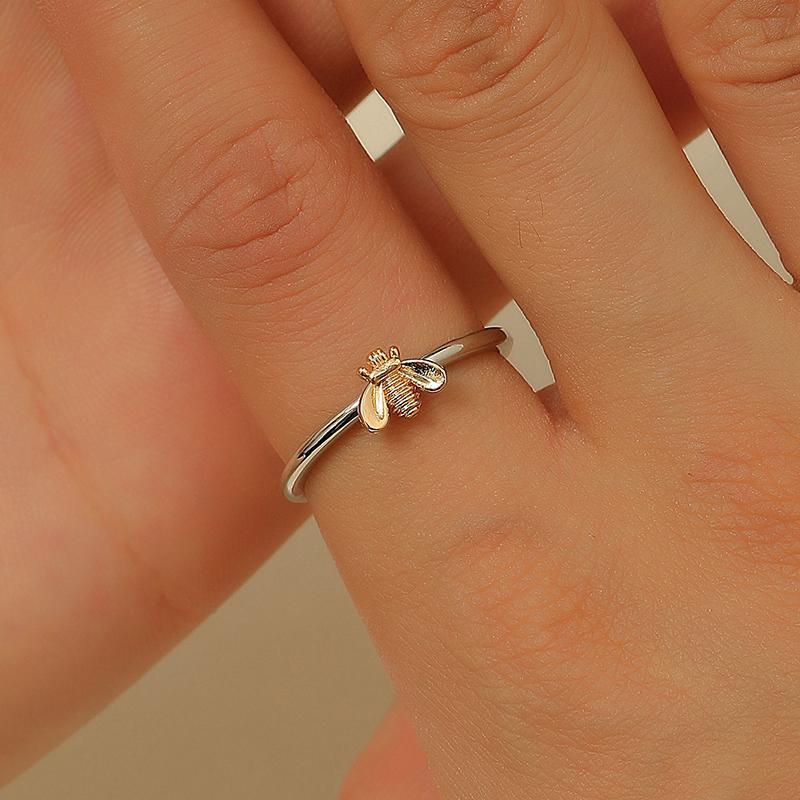 Exquisite Honeybee Flower Bee Rings For Women Engagement Wedding Luxury Fine Jewelry Gift